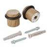 SOTECH Set of 2 Steel Door Stoppers Floor Mounting (Diameter