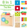 JUSTWOOD Montessori Toys for 1+ Year Old, 8-in-1 Wooden Play