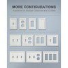 ZILLSEA 4-Pack Duplex Outlet Cover, Metal Wall Plate for Electrical