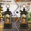 Wondise Lighted Musical Snow Globe Lantern with 6 Hour Timer