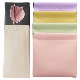 Pequeña bolsa de maquillaje para bolso, negro+blanco+rosa+púrpura+caqui+verde
