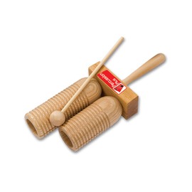 Percussion Plus PP252 Wooden Agogo Double with Beater