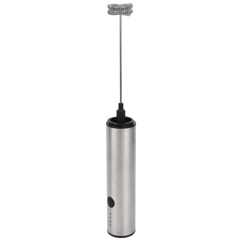Stainless Steel Electric Milk Frother Handheld Egg Beater USB Charging