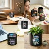 12 Pack Inspirational Black Candle Tins with Lids, 10 oz