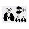4 x 'Love Penguins' Temporary Tattoos - Water Resistant, Skin-Safe,