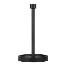 Ivilon Countertop Paper Towel Holder - Modern End Cap Minimalist Design - Fits All Paper Towel Roll Sizes - Color Black