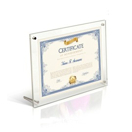 Wall Hanging Desktop Vertical Horizontal Acrylic Photo Frame 10 Inch (B5) Picture Frame Poster Picture Frame Award Certificates Frame Thank You Picture Frame