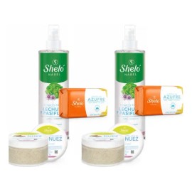 2 Kit Tónico Lechuga + Jabón Azufre + Exfoliante Nuez Facial