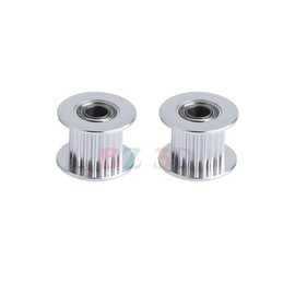 BZ 3D GT2 idler pulley, GT2 idler pulley, 20 teeth, bore 5 mm width, 10 mm, timing belt pulley, 20 teeth for Voron 2.4 and other 3D printers, 9 mm/10 mm width, GT2 timing belt, pack of 10
