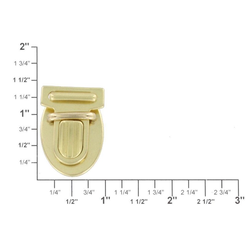 Buckleguy.com T3016 Natural Brass, Tuck Lock, Solid Brass-LL