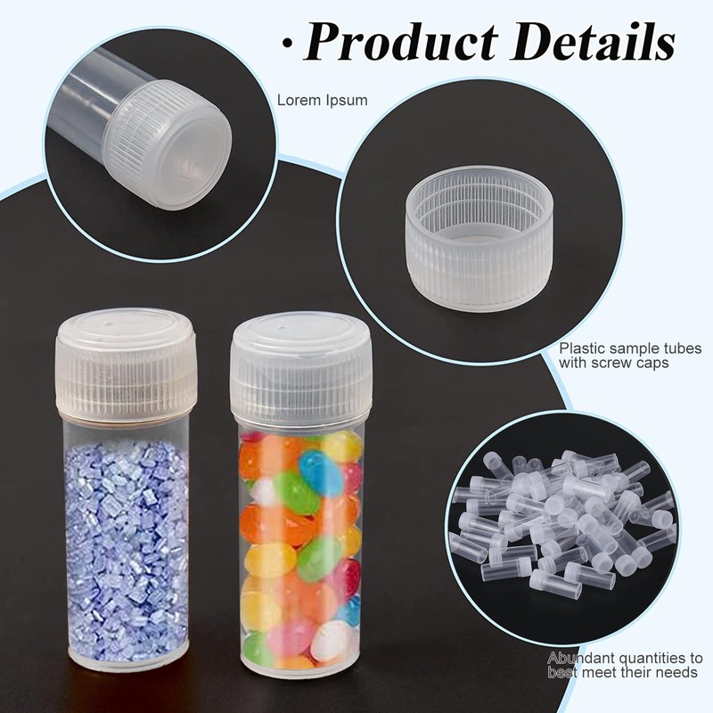 GZcaiyun Pack of 120 5 ml Plastic Sample Bottles, Transparent