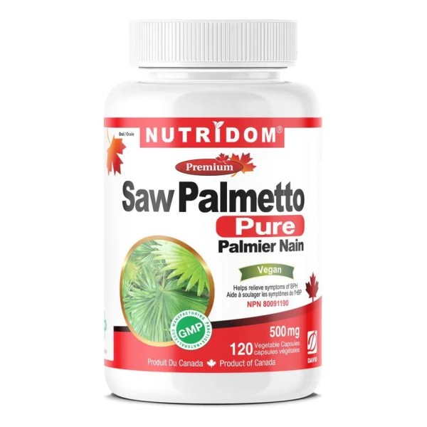 Nutridom Saw Palmetto 500mg Suplemento Próstata 120 Cápsulas