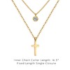 Agriajun Simple Gold Cross Pendant Layered Necklace for Women -