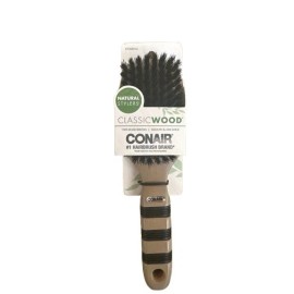 Conair Classic Wood Boar Bristle Hairbrush – Tan & Black – Smooth, Shine & Style