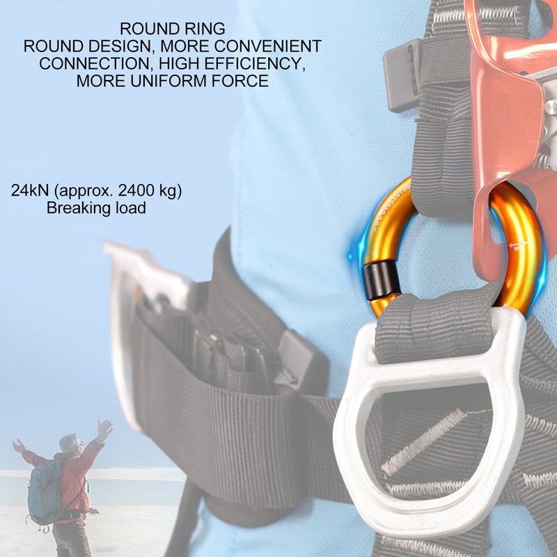 Rappel Ring 12mm Opening Detachable Climbing Connector Belay for Rock