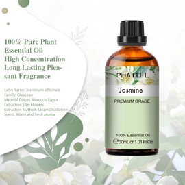 PHATOIL Aromatic Oil, Jasmine Essential Oil, 1.0 fl oz (30 ml), Essential Oil, Jasmine Oil, Gift