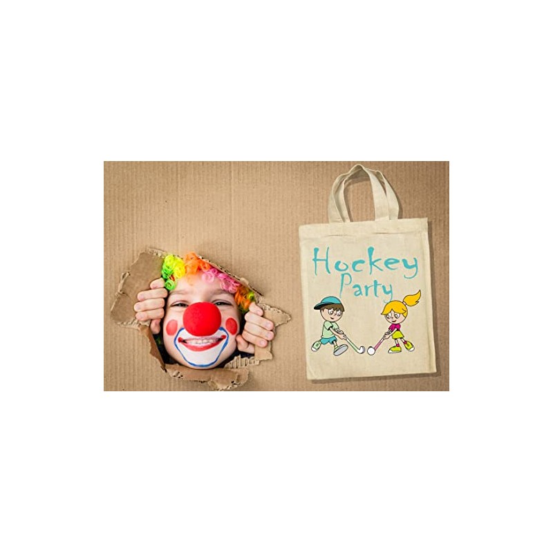 clothinx Sustainable Party Bag Bag Set with Birthday Theme Hockey