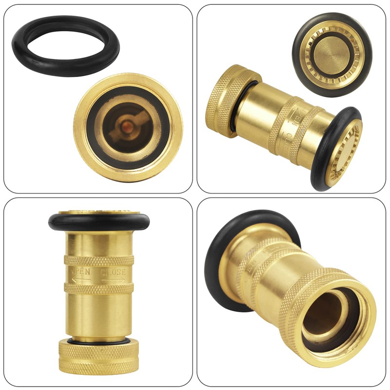 Fire Hose Nozzle 1" NH/NST Spray Jet Fog, 100 PSI