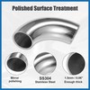 A ABSOPRO 4Pcs OD 1Inch 90 Degree Stainless Steel Bend