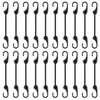 4 Inch Mini Bungee Cords with Hooks,20 PCS Black Bungee