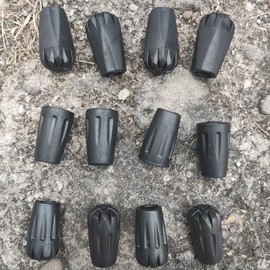 Amzlike Puntas de goma para bastón de senderismo, accesorios de repuesto, puntas de goma para bastón de senderismo, 12 piezas (tipo de puntas mixtas)