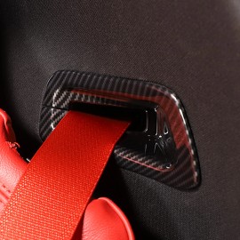 autopart2021 Carbon Fiber ABS Seat Safety Belt Trim Cover Interior For Corvette C8 2020-25 US