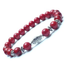 Women's Zen Ethnic Red Turquoise Beads and Tibetan Beads Bracelet