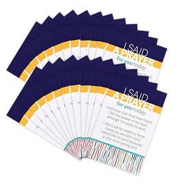 Dicksons I Said A Prayer for You, Multicolor 3 x 2 Inch Paper Itty Bitty Blessings Pocketcard, Pack of 24