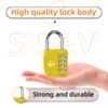 SISAV 4 Digit Combination Lock,Gym Padlock,Outdoor Combination Padlock,Suitable for School