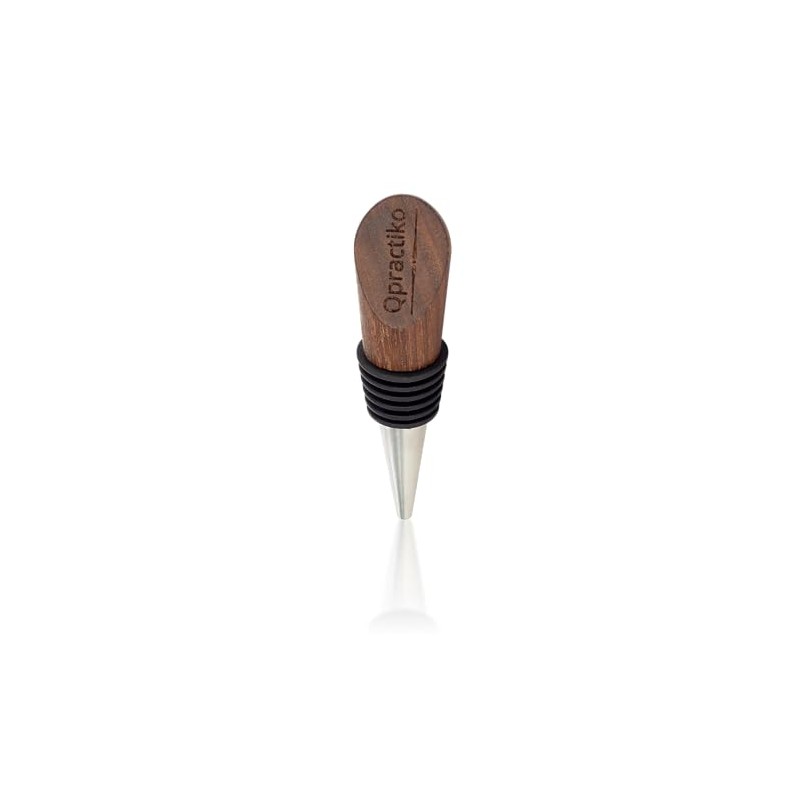 Qpractiko Q031 Wine Stopper Wooden Walnut 6.2 x 3.8 cm