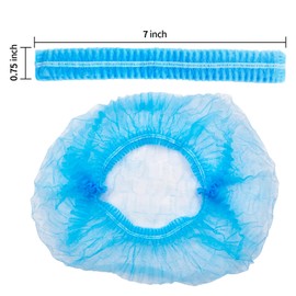 Vabrloy Pack of 100 Hair Nets, 53.3 cm Hair Nets Scalp, Surgical Cap, Hair Cap Made of Disposable Fabric, Bouffant Caps for Men and Women with Elastic Stretch Band, Black