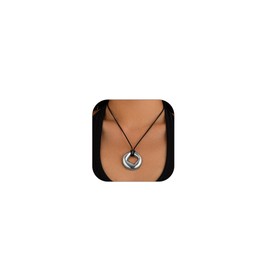 ALRNBY Chunky Round Pendant Necklace for Women Boho Choker Trendy Western Summer Beach Jewelry