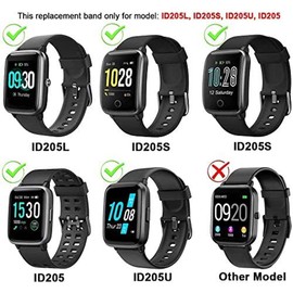 BBZ 19 mm replacement strap for Popglory, Blackview, Letsfit, Umidigi, Letscom, BYTTRON, Willful ID205, ID205L, ID205S, ID205U, ID205G, SW025, SW023, SW021, SW020, TE021, TE020, TE020, Y. M023,YM021