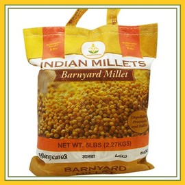 Shastha Barnyard Millet - 5 Lbs (Pack of 1) (Processed, Unpolished & Hulled) 5 Lbs x 1 Bag (Total 5 Lbs) (B-M)