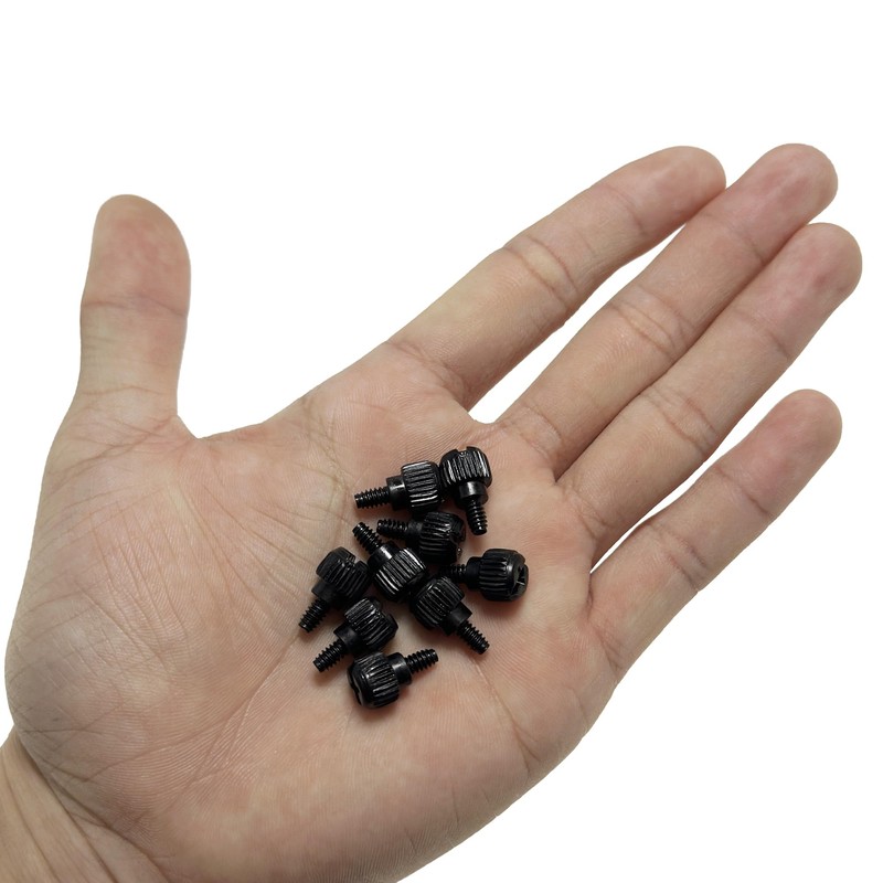 30 PCS PC Case Screws,Computer Case Thumbscrews for Fastening (Black)