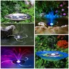 AISITIN 3.5W Solar Fountain with Lights & 1500mAh Battery Backup
