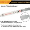 MORETOPGOOD Double-Sided Reciprocating Saw Blade,9 Inch Wood Pruning Japanese Teeth