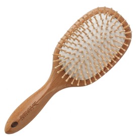 Kinugawa Company COMFORTII 9870 Hair Brush, Scalp, Massage Brush, Static Control, Wood, Cushion Brush, Wooden