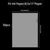 30 Packs Plastic Folders Clear Plastic Wallets A4 Plastic Sleeves,