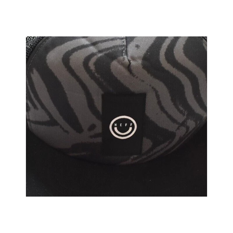 Neff Mens Neff Billboard Black Grey Camo Snapback Hat Cap