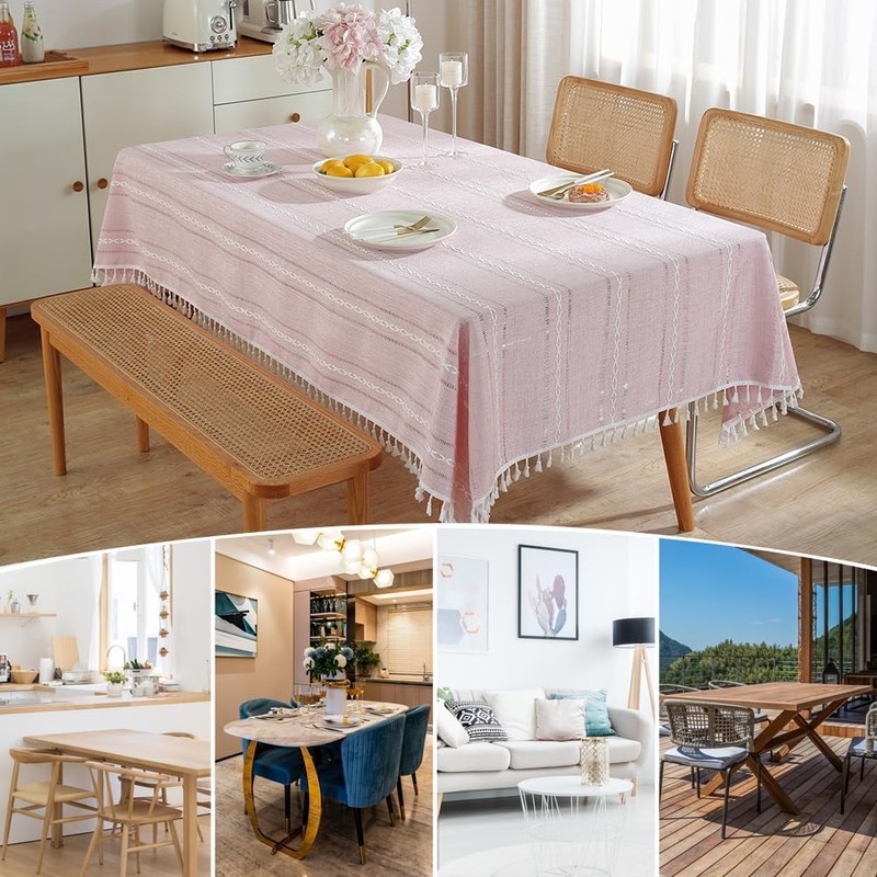 meioro Bohemian Tablecloth for Kitchen Decoration, 120 x 160 cm