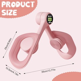 Afenau Afenau Pelvic Floor Strengthener for Women Men, 360 Rotating Pelvic Floor Exerciser, Counting Pelvic Floor Trainer, Pelvic Repair Multifunctional Leg Clip, Thigh Exerciser for Home (Pink)
