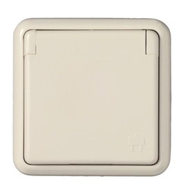 Unitec 40498 Socket Outlet For Flush-Mounted White Wet Room