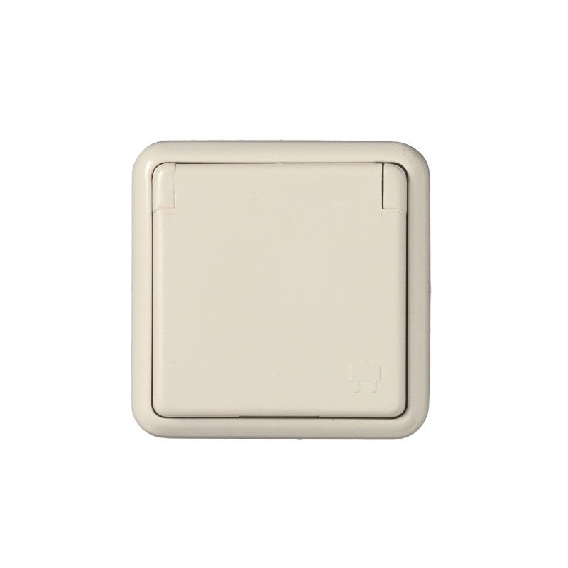 Unitec 40498 Socket Outlet For Flush-Mounted White Wet Room