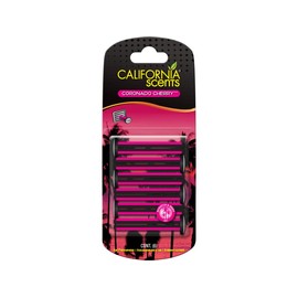 Car Vent Sticks, Long-Lasting Car Air Freshener and Odor Eliminator, 6 Sticks, California Scents (Coronado Cherry)