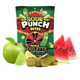 Sour Punch Bites Pickle Roulette Sweet Candy 5oz