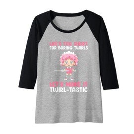 Womens Majorette Quote for Majorette Dance and Baton Raglan Baseball Tee