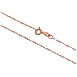 jewellerybox Rose Gold Plated Sterling Silver 22 Inch Prince of Wales Chain