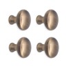 Infinity Decor Mushroom Shaped Modern Solid Brass Round Cupboard Knobs