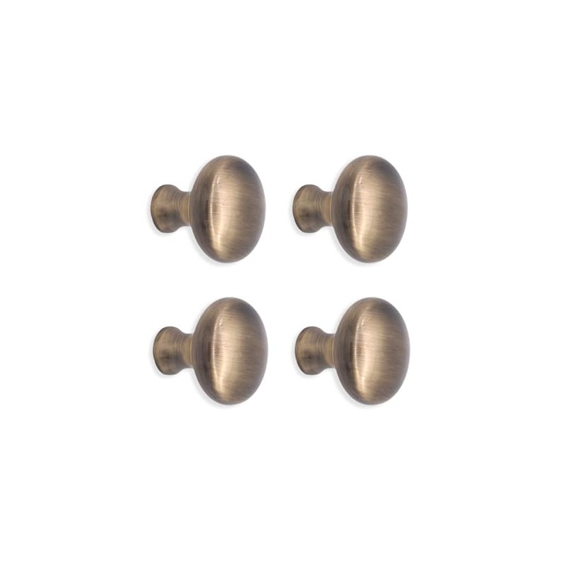 Infinity Decor Mushroom Shaped Modern Solid Brass Round Cupboard Knobs